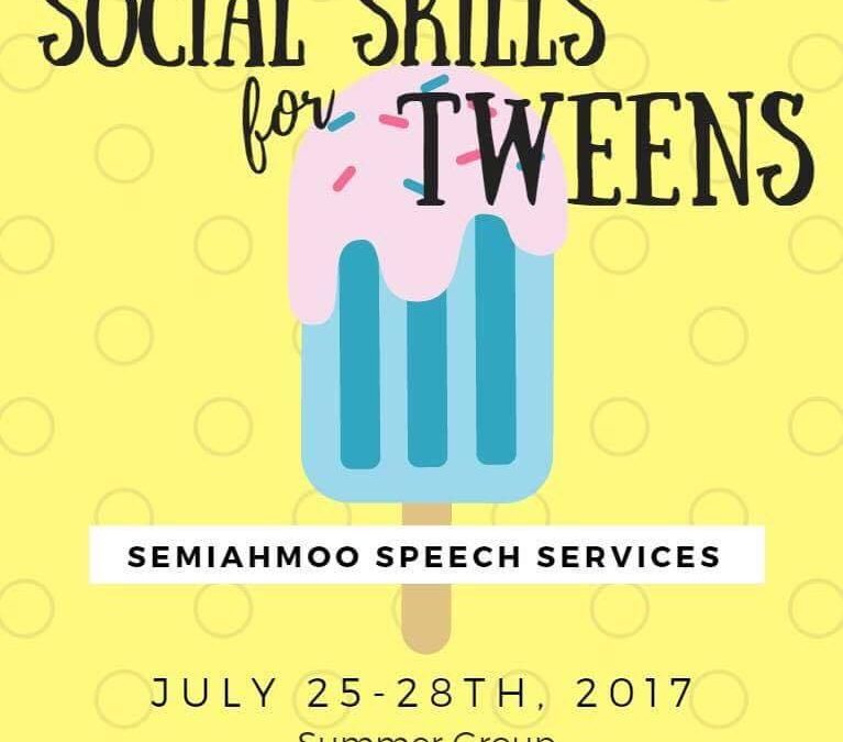 New Summer Social Groups: Tweens (10-13) and kids (7-9)!