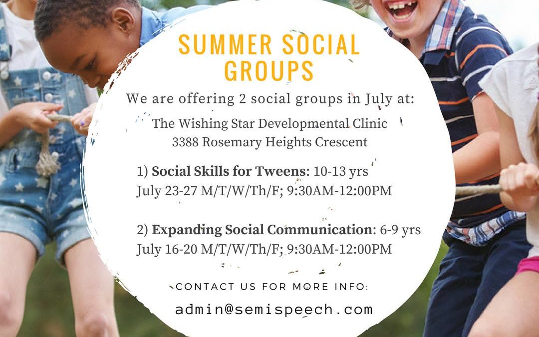 Summer Social Groups